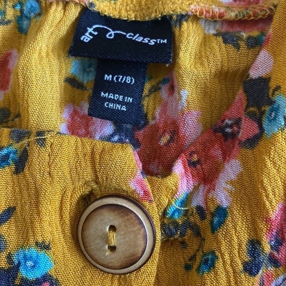 ART class Girls Tie-front Crop Top Size Medium (7/8) - Picture 3 of 6